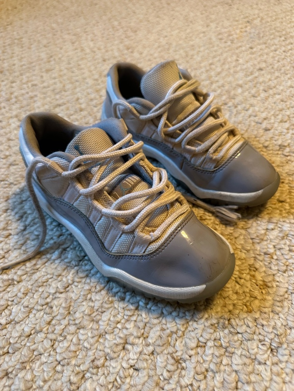 Jordan 11 Lows in Light Gray and White